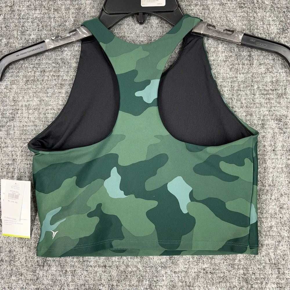 Old Navy Sports Bra Girls XL Camo PowerSoft‎ Longline Athletic Fitness Studio